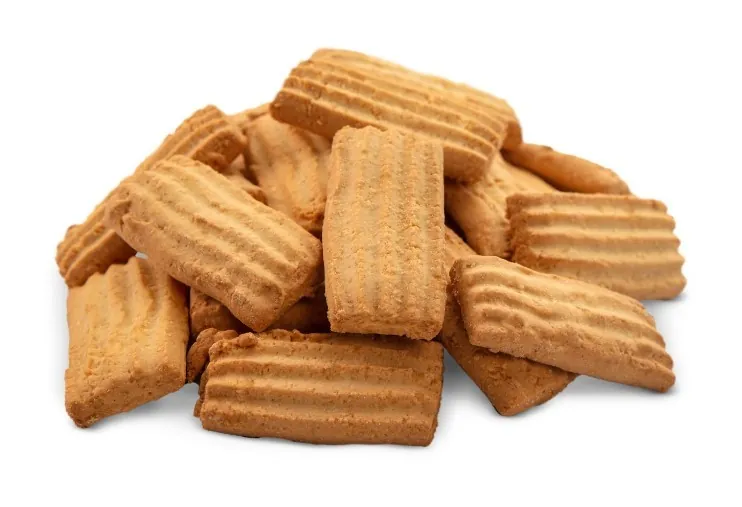 Biscoitos coloniais produzidos pela extrusora